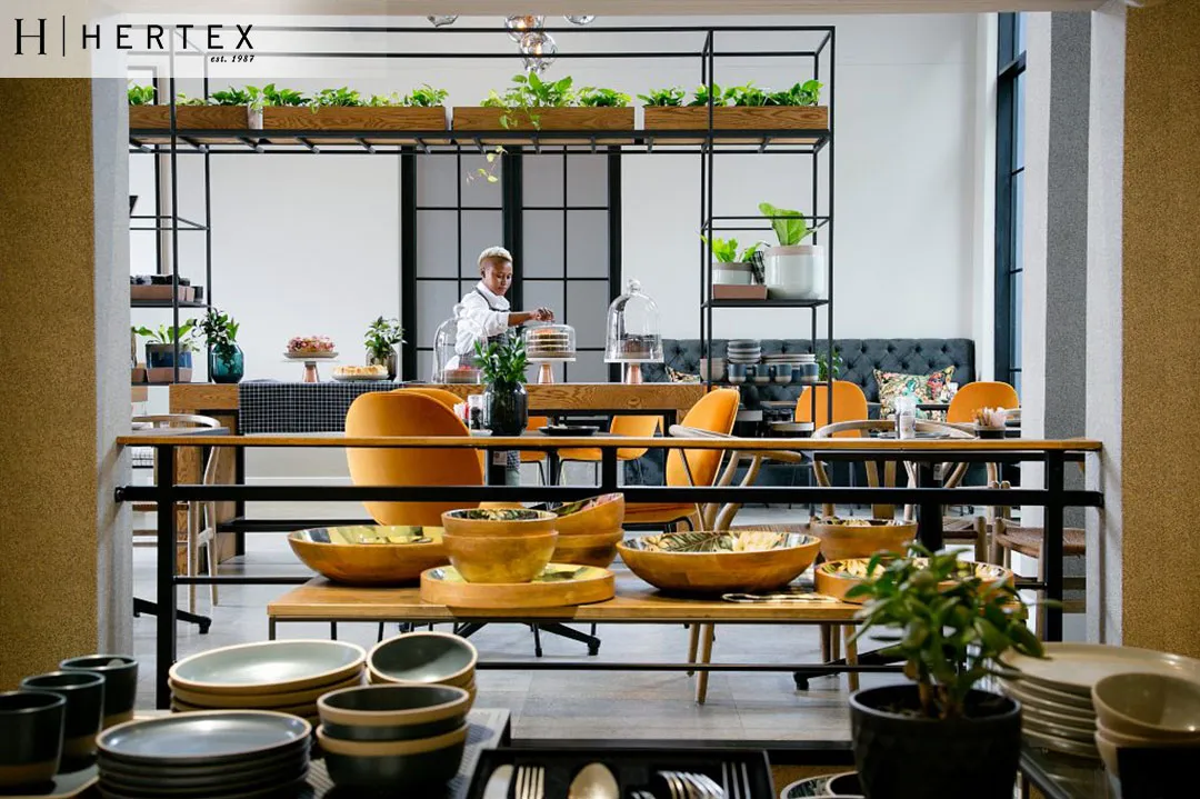Dining and retail display areas at Hertex Gardens