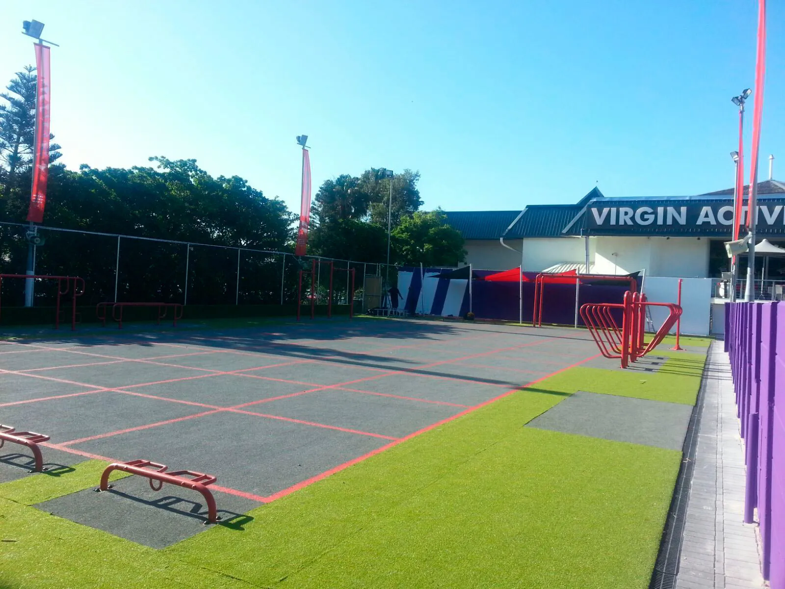 Virgin Active Sea Point outdoor synthetic-grass area