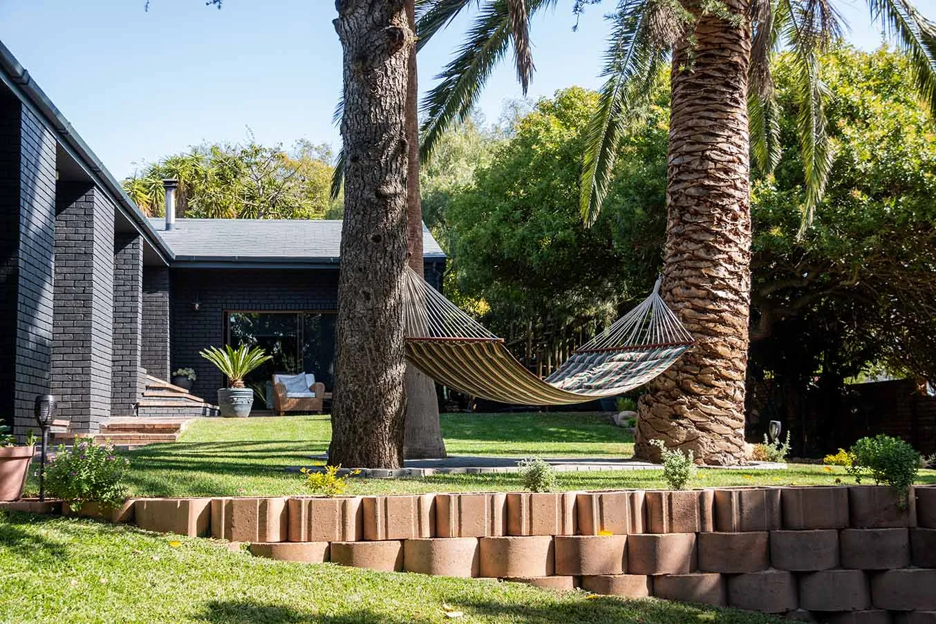 Landscaped garden at the Aurora residential renovation