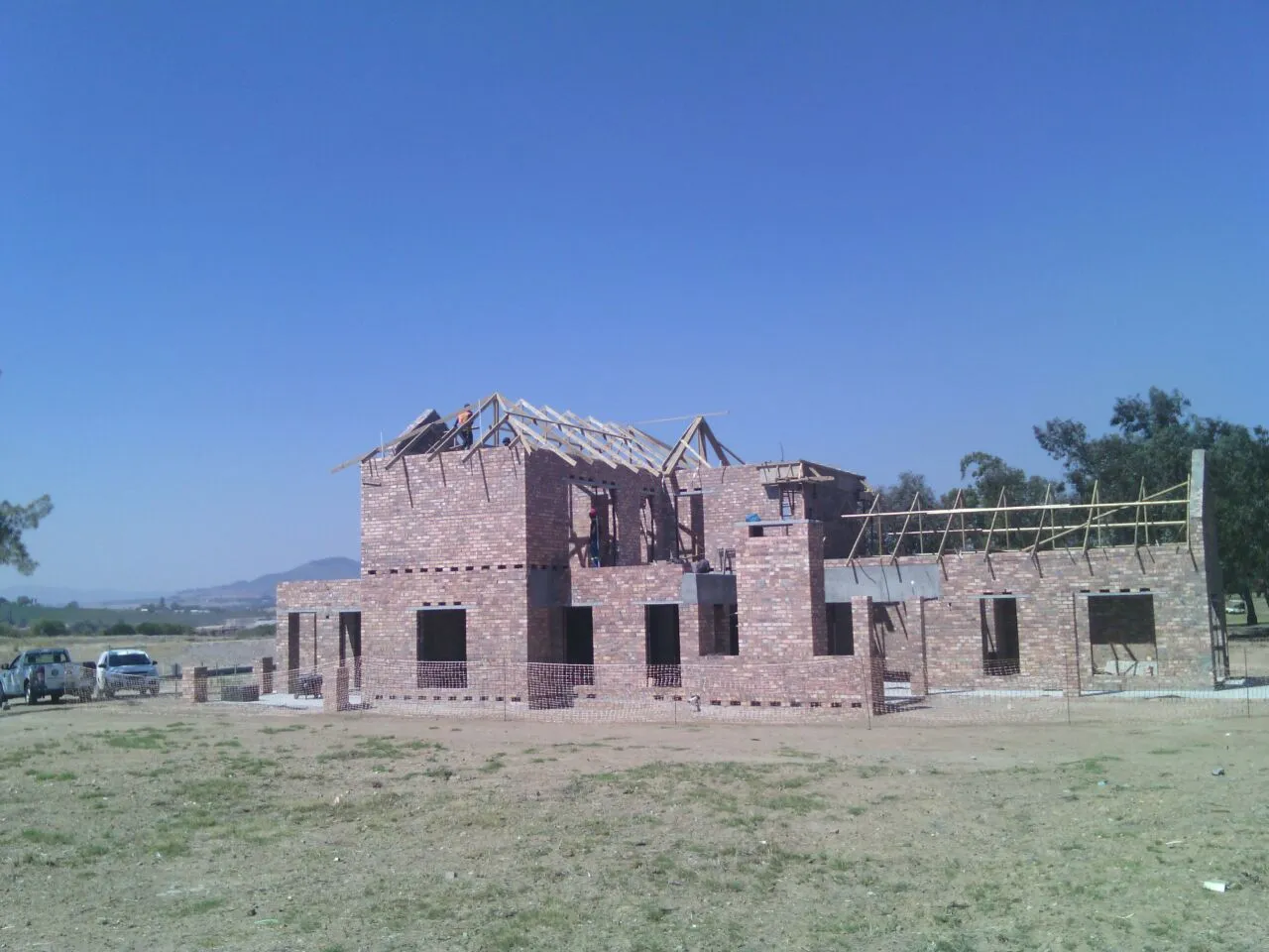 Brickwork and timber roof structure on a second Devonvale residence